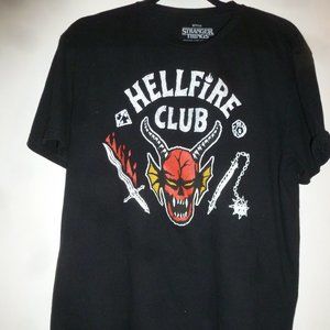 Stranger things Hellfire Club black image  T-shirt   short sleeve